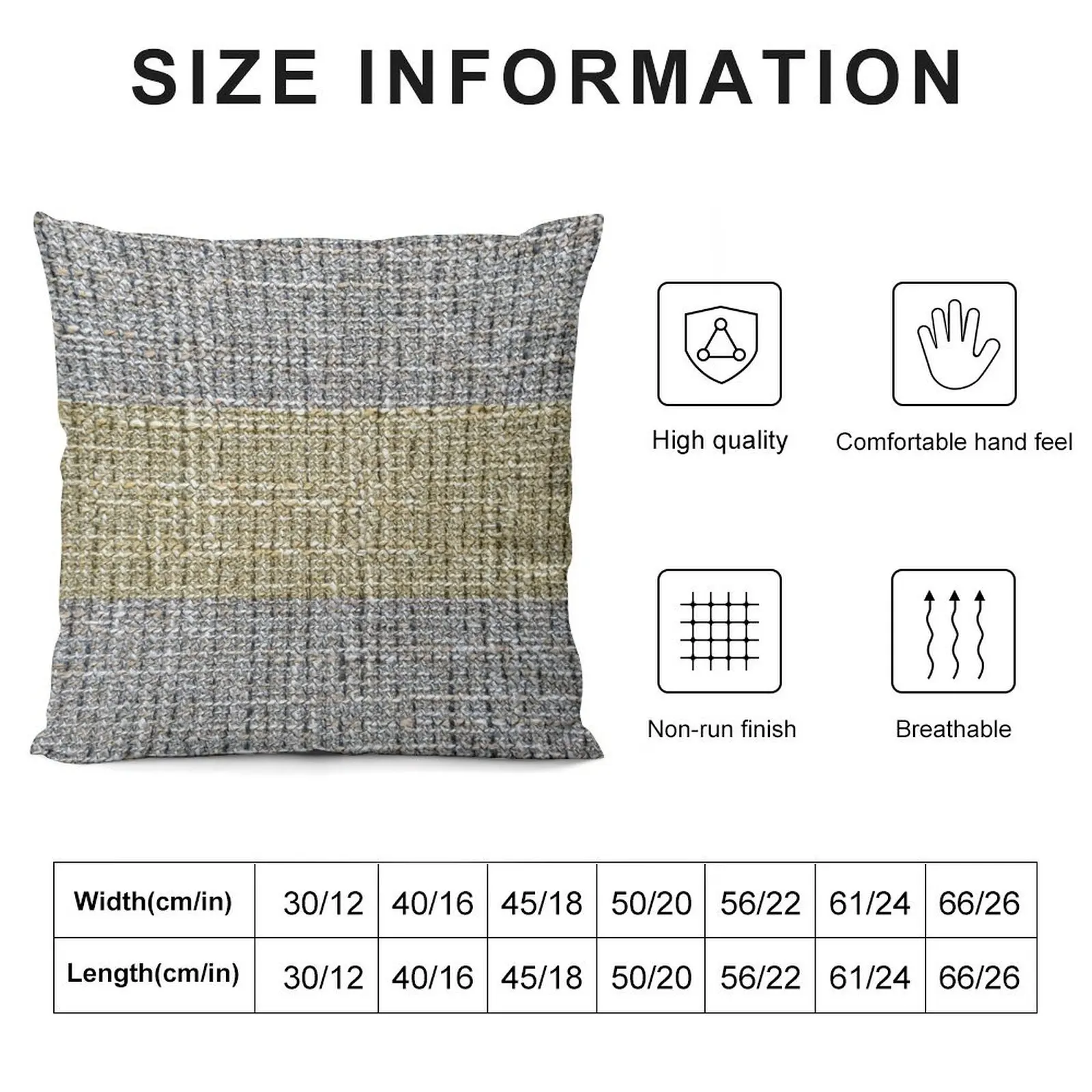 Grey Mustard Stripe (Printed Image - Not Real Tweed) Throw Pillow bed pillows Sofa Cover Cushion Cover Luxury pillow