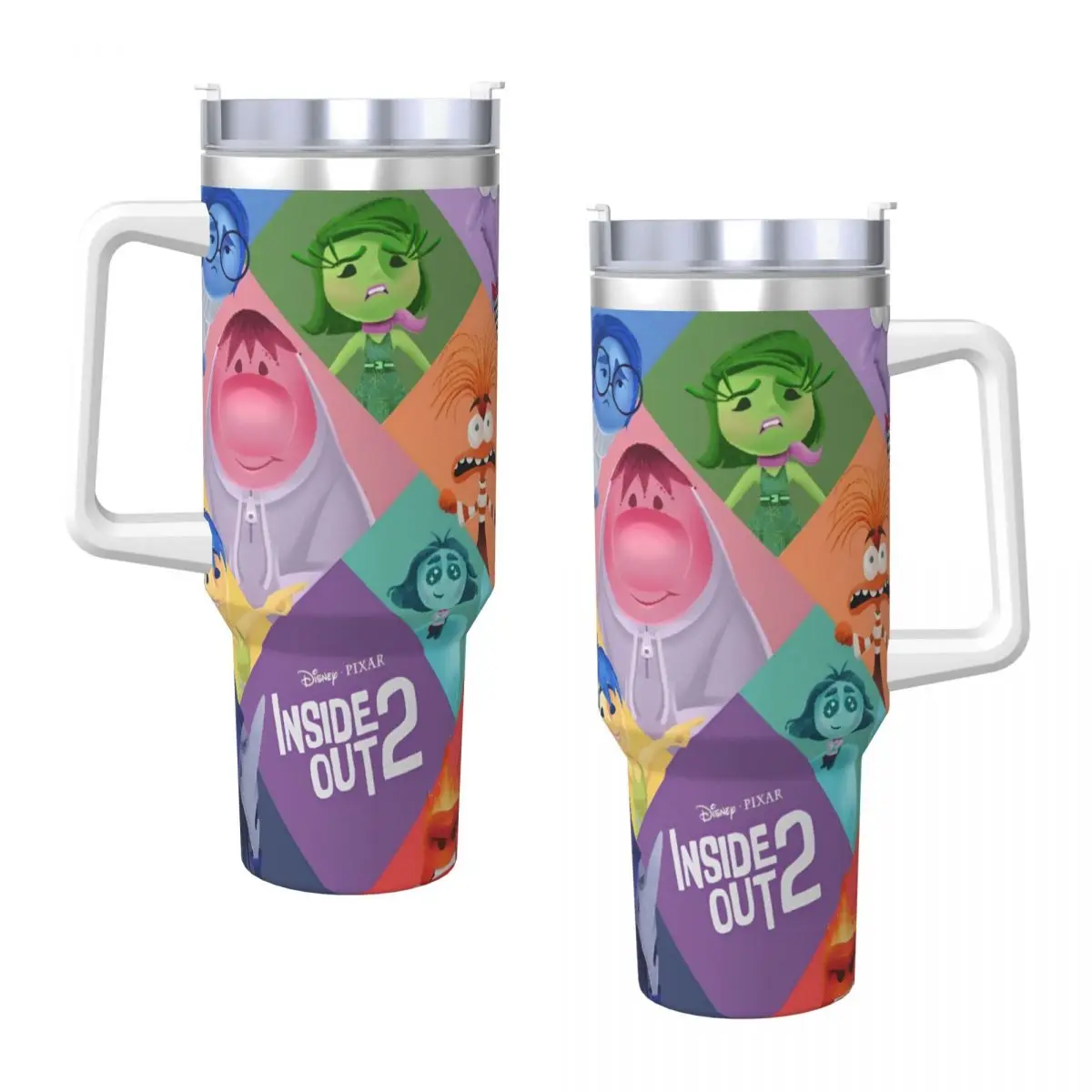 

Стакан из нержавеющей стали MINISO Inside Out 2, термокружка с героями мультфильмов, герметичные автомобильные кружки для холодных напитков, дорожная бутылка для воды с принтом