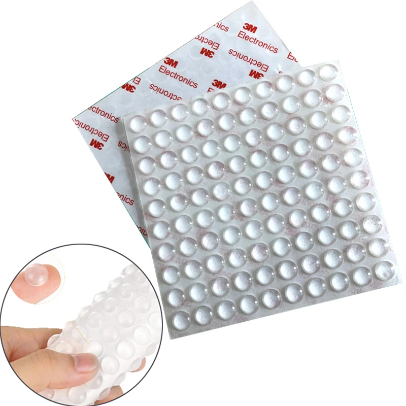 Parachoques de goma de silicona de 100 piezas, adhesivo transparente, almohadillas antideslizantes para pies de choque, amortiguador para yeso, cemento, artesanía de yeso