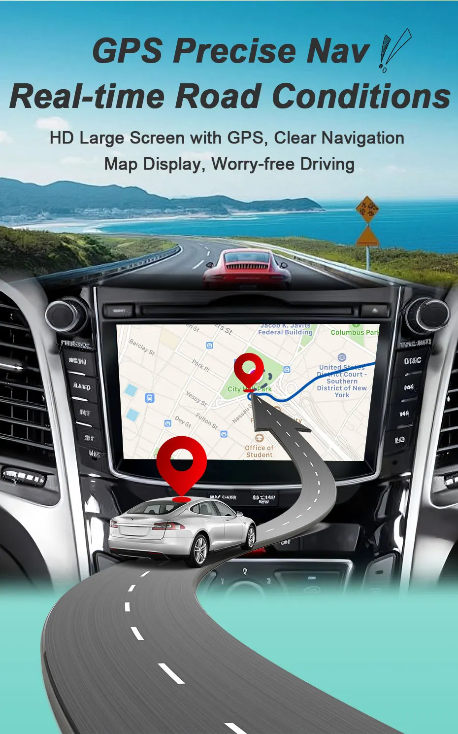 7-Zoll Android Autoradio für Hyundai Solaris Accent Verna 2010-2016 Kabelloses CarPlay Android Auto GPS WLAN BT FM Touchscreen Stereo – Detail 10