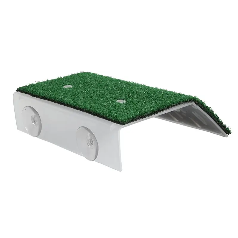 RMWIN-Lawn Turtle Basking Platform Turtle Resting Basking Platform, Simulation Grass Turtle Ramp For Turtle Tank, Reptile