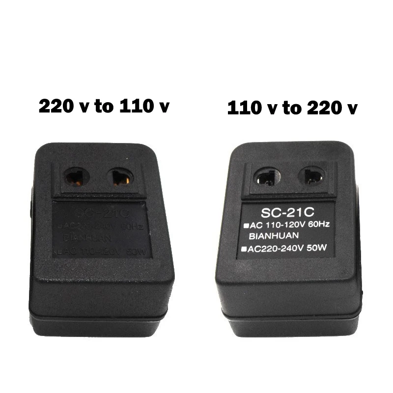 50W  220V to 110V AC Power Voltage Converter Adapter Travel Transformer  адаптер трансформатора напряжения