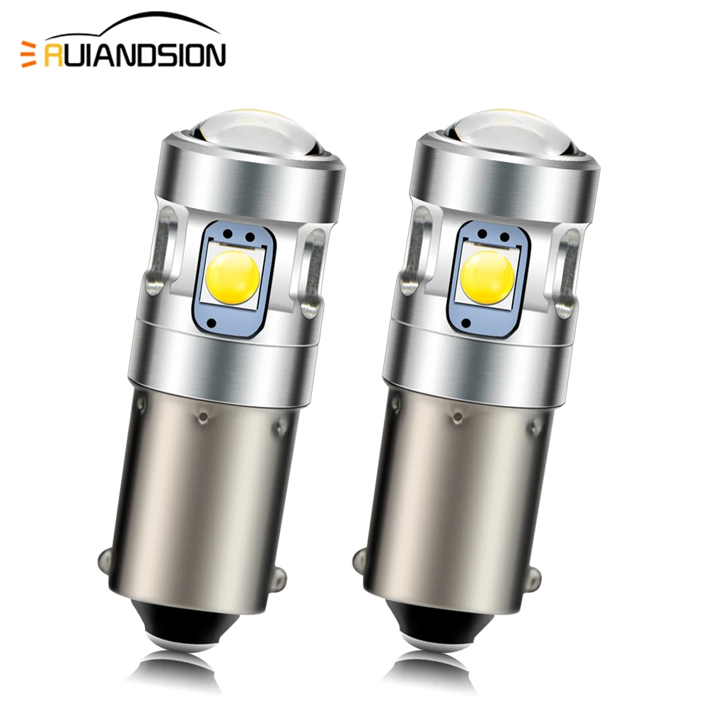 

RUIANDSION 2PCS BA9S LED Light DC 10-30V For Car Interior Lamp Dome Reading Bulb License Plate Lighting 6000K Fit Truck SUV Auto