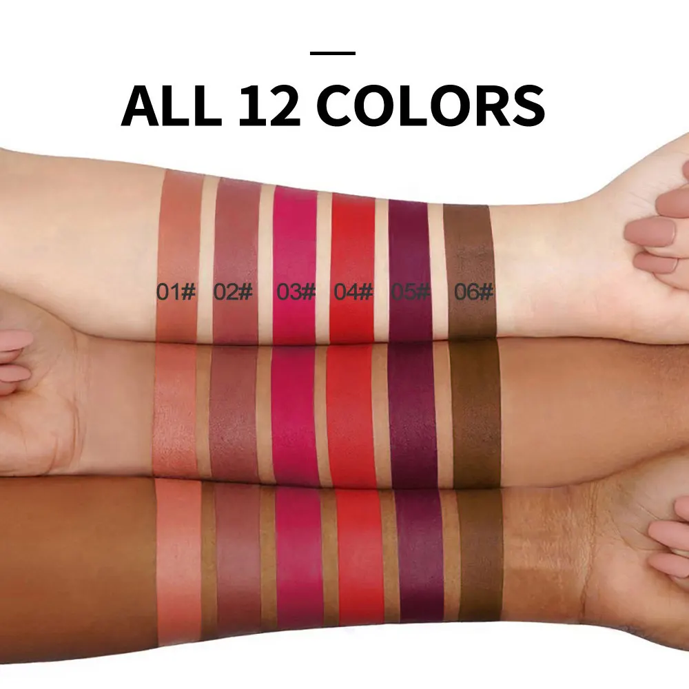 HANDAIYAN-Rouge à lèvres liquide résistant à l'eau, 6 pièces, kit de maquillage, anti-adhésif, longue durée, beauté, cosmétiques, style coréen