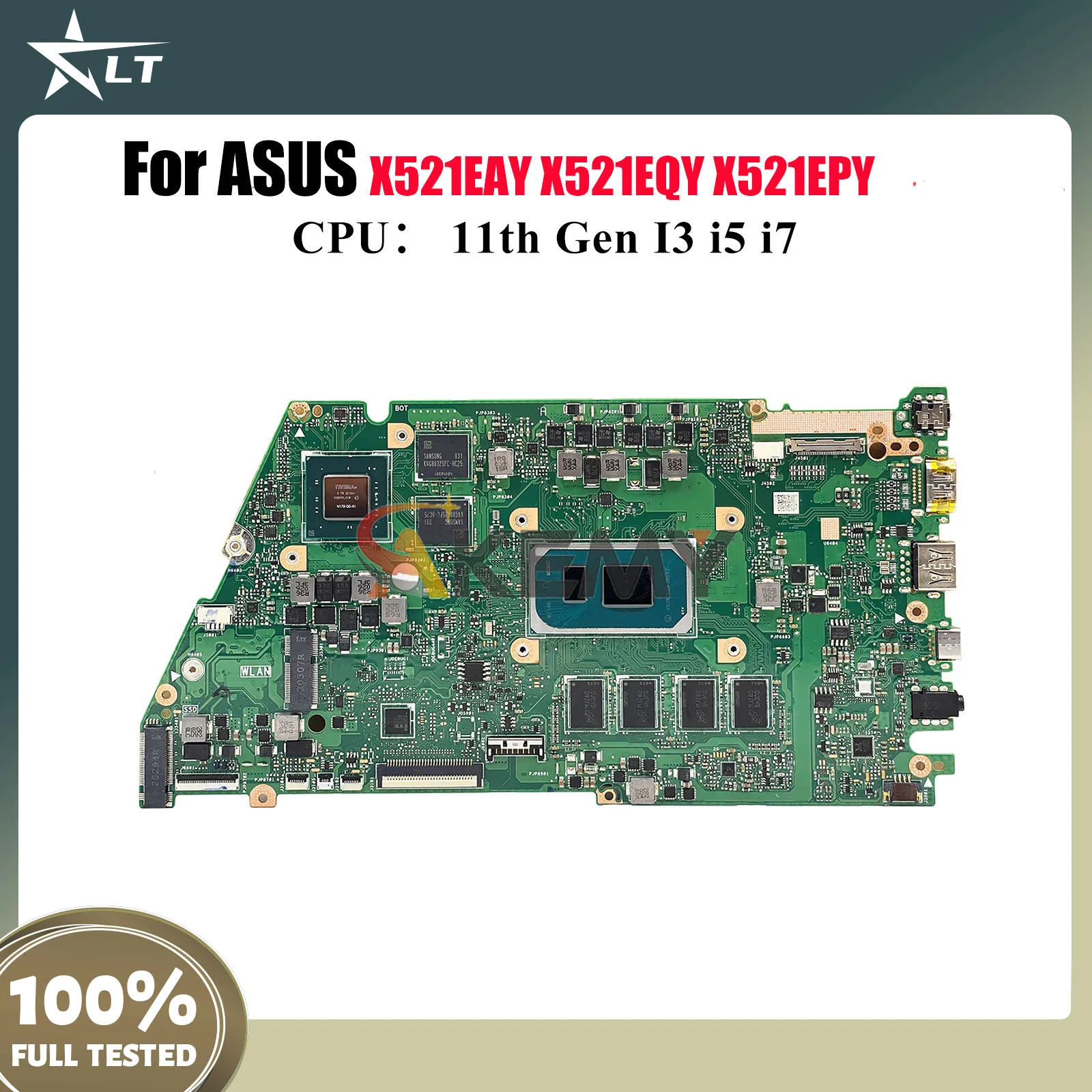 

X521EQ Материнская плата для ноутбука ASUS I521E X521E X521EPY X521EAY X521EQYB X521EQY R521E V533E K533E Материнская плата с 11-го поколения I3 i5 i7