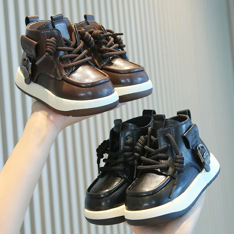 

Новинка 2023 года, роскошная детская зимняя обувь для мальчиков, теплая хлопковая спортивная теннисная обувь, модные детские непромокаемые плюшевые зимние ботинки для мальчиков и девочек