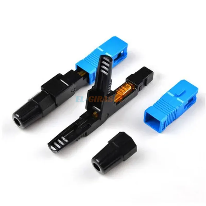 Wholesales 0.3Db UPC Fiber Optic Fast Connector Blue Fibra Optica Single Mode Quick Connector SC FTTH