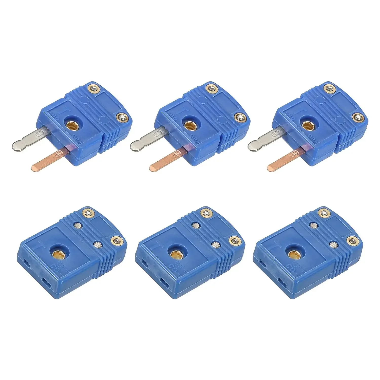 

2setsMini T Type Thermocouple Wire Connectors Plug Adapter smpw High Temperature 220°C(428°F) for Thermocouple Sensor Probe