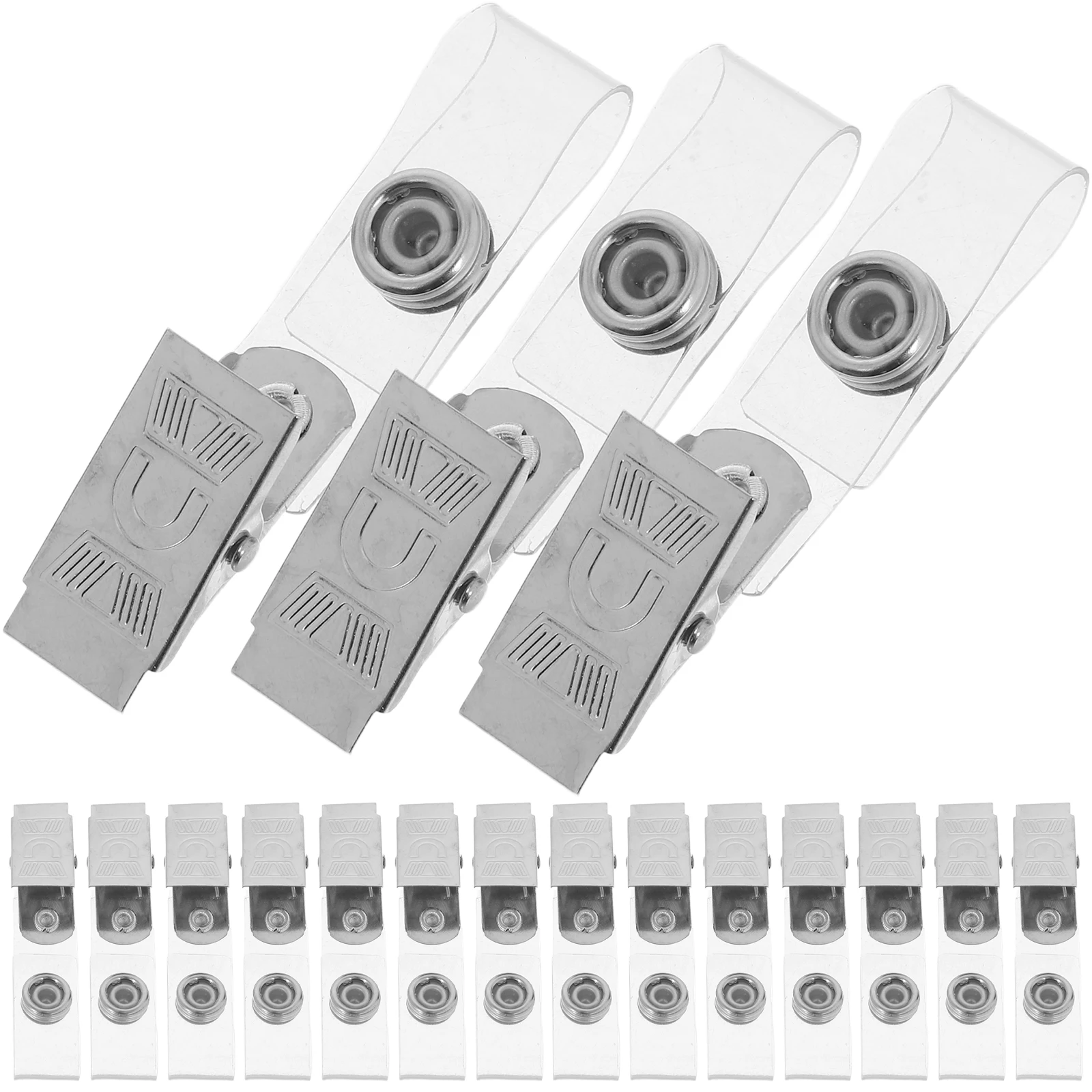 

40 Pcs Metal Badge Clip Security Holder Belt Attachment Id Clips for Badges Card