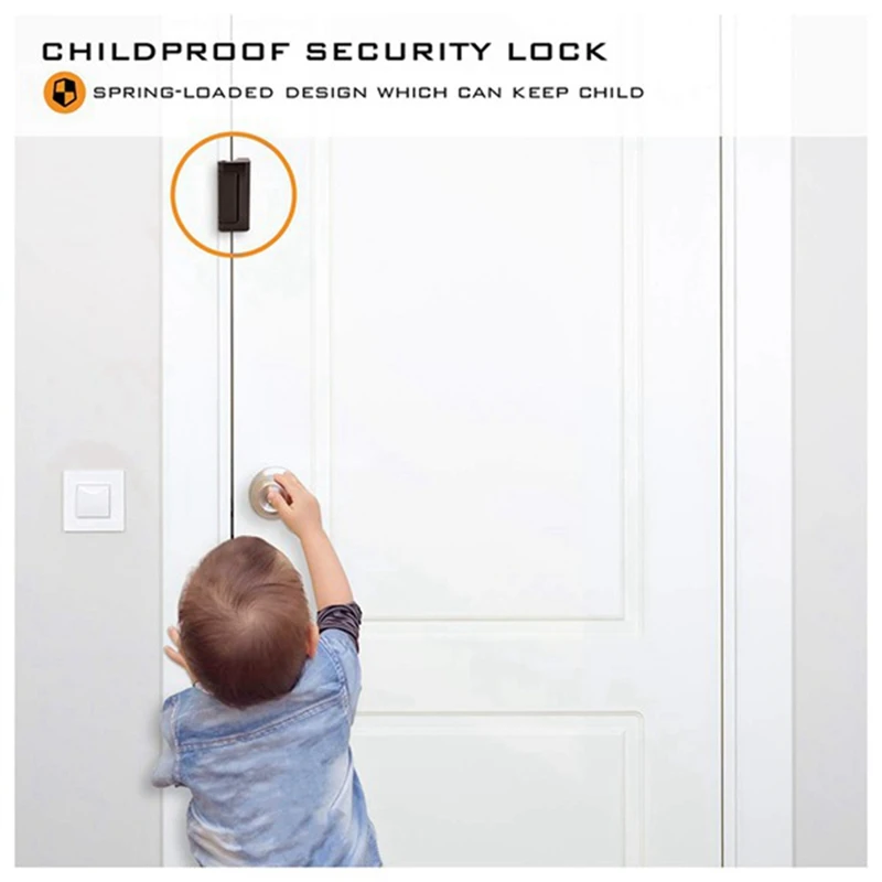 3Pcs Home Security Door Reinforcement Lock - Child Proof Door Locks For Front Door Child Safety Lock Door Locks Easy Install