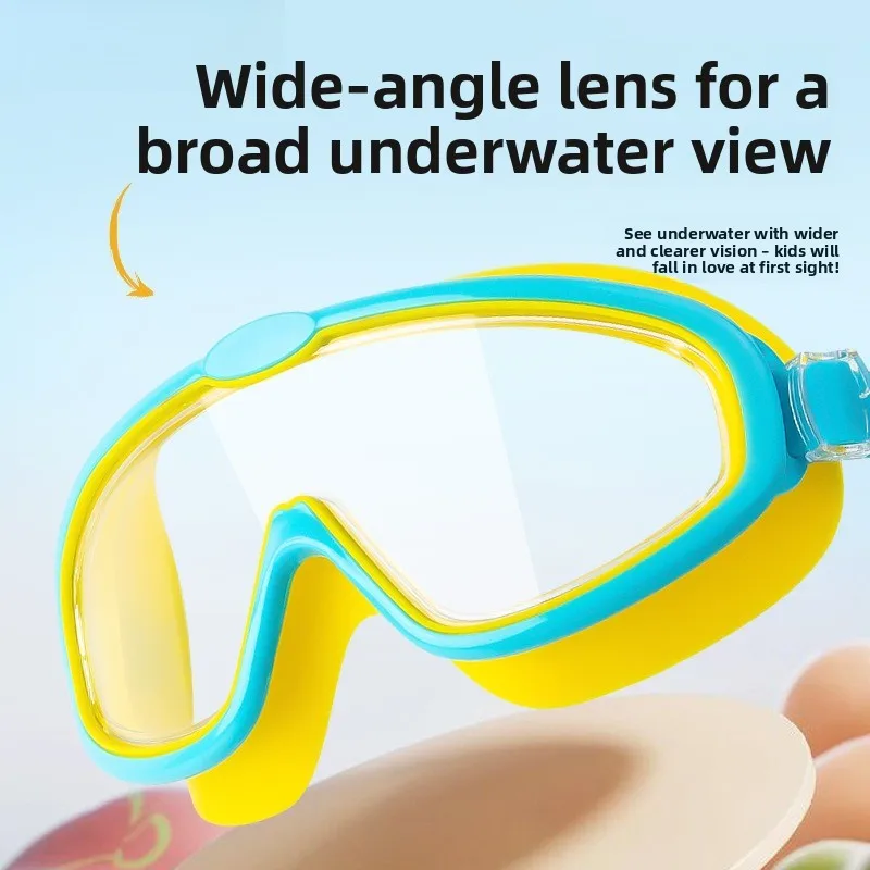 Kids Swimming Goggles Anti Fog UV Protection Large Frame Professional Diving Mask for Boys Girls view 2