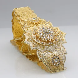 NEOVISSON-Cinturón de caftán para mujer, cadena de Metal con diamantes de imitación, longitud ajustable, Color dorado y plateado, Argelia