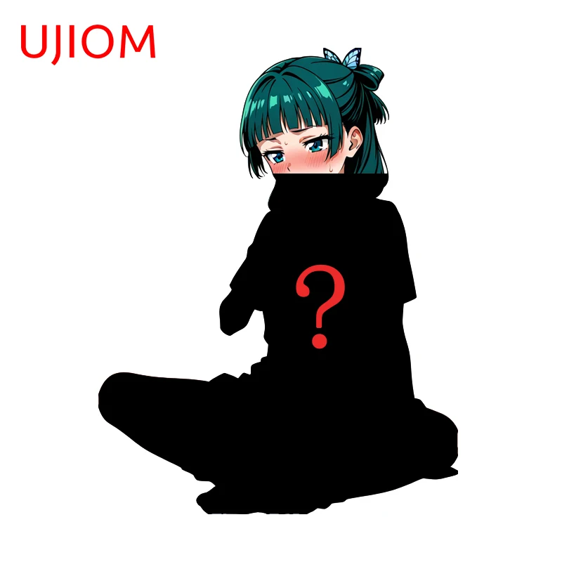 UJIOM Maomao Beautiful Waifu Wall Sticker Premium Design Elegant Sunscreen Edgy Decal Adorable Suitable For Cupboard Vestibulec