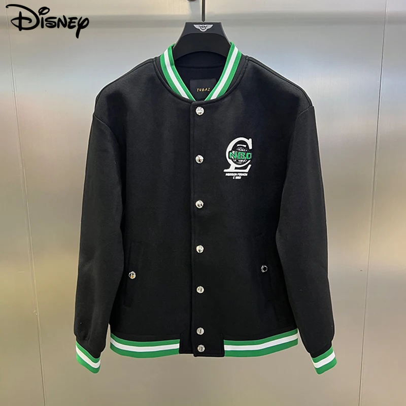 Disney New Arrival Top Fashion Autumn Cotton Loose Casual Cartoon Embroidery Mickey Mouse Brand Clothing Coats Baseball Jacket