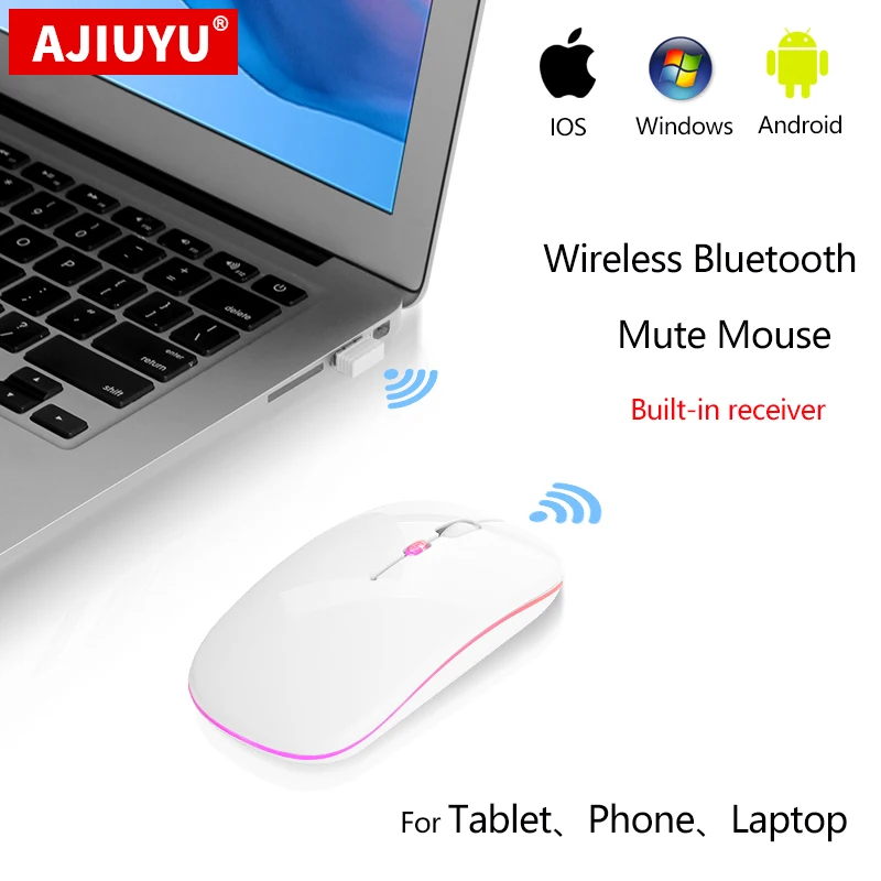 Wireless Bluetooth Mouse For HP ProBook 440 G7 ZBOOK EliteBook Rechargeable Silent Mouse For HP mt45 mt21