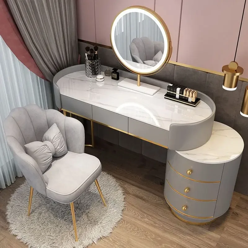 Modern Vanity Desk Dressers Led Mirror Home Bedroom Dressing Tables Density Board Makeup Table With Vanity Bedroom Furniture