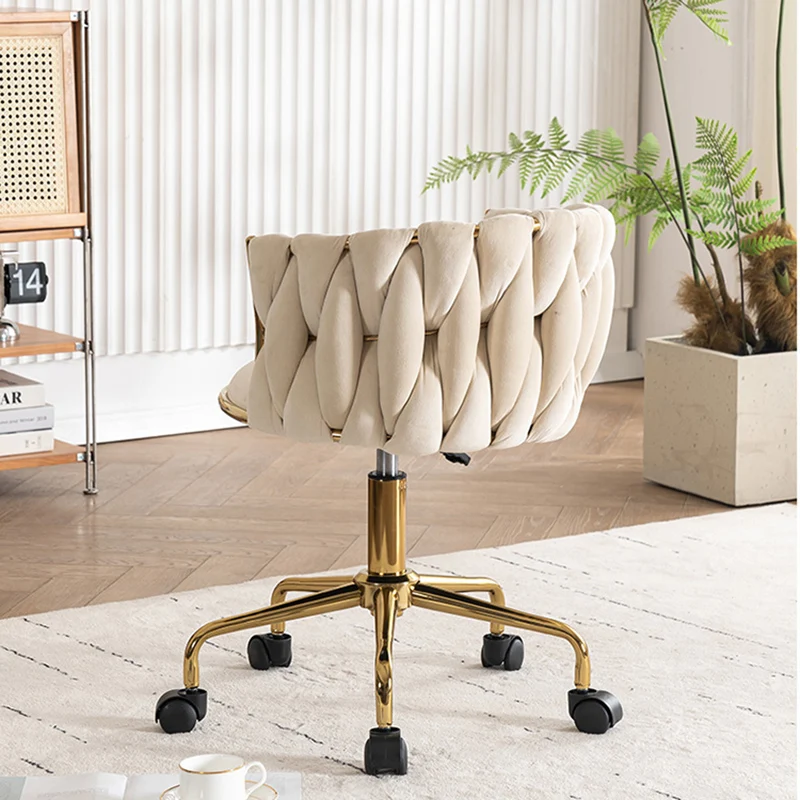 Chaise de bureau ergonomique nordique moderne, siège de bureau de maquillage, commode relaxante, meubles de maison