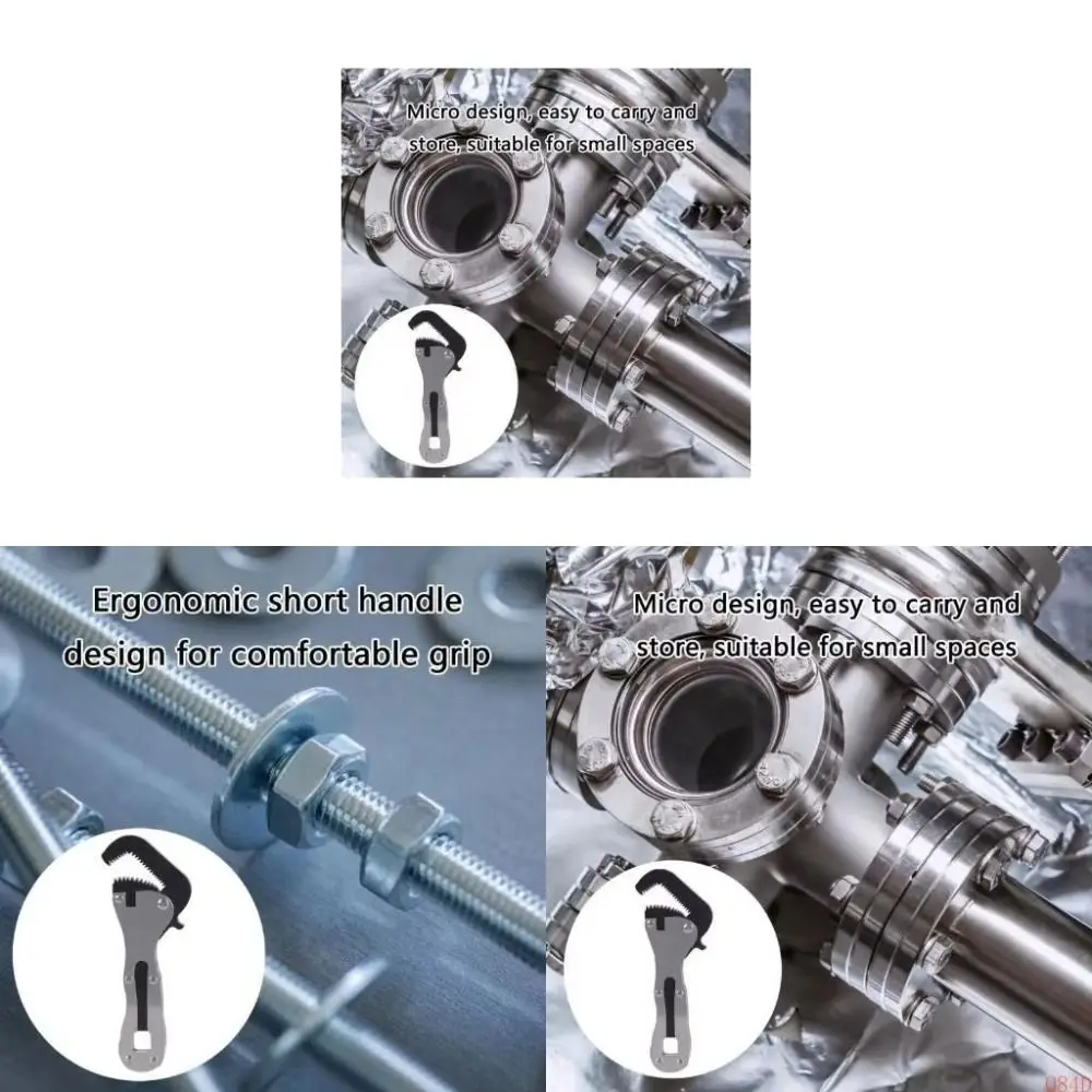 

Non-Slip Handle Adjustable Wrench Ergonomic Design Short Handle Miniature Wrench Rough Wrench Lightweight Small Wrench