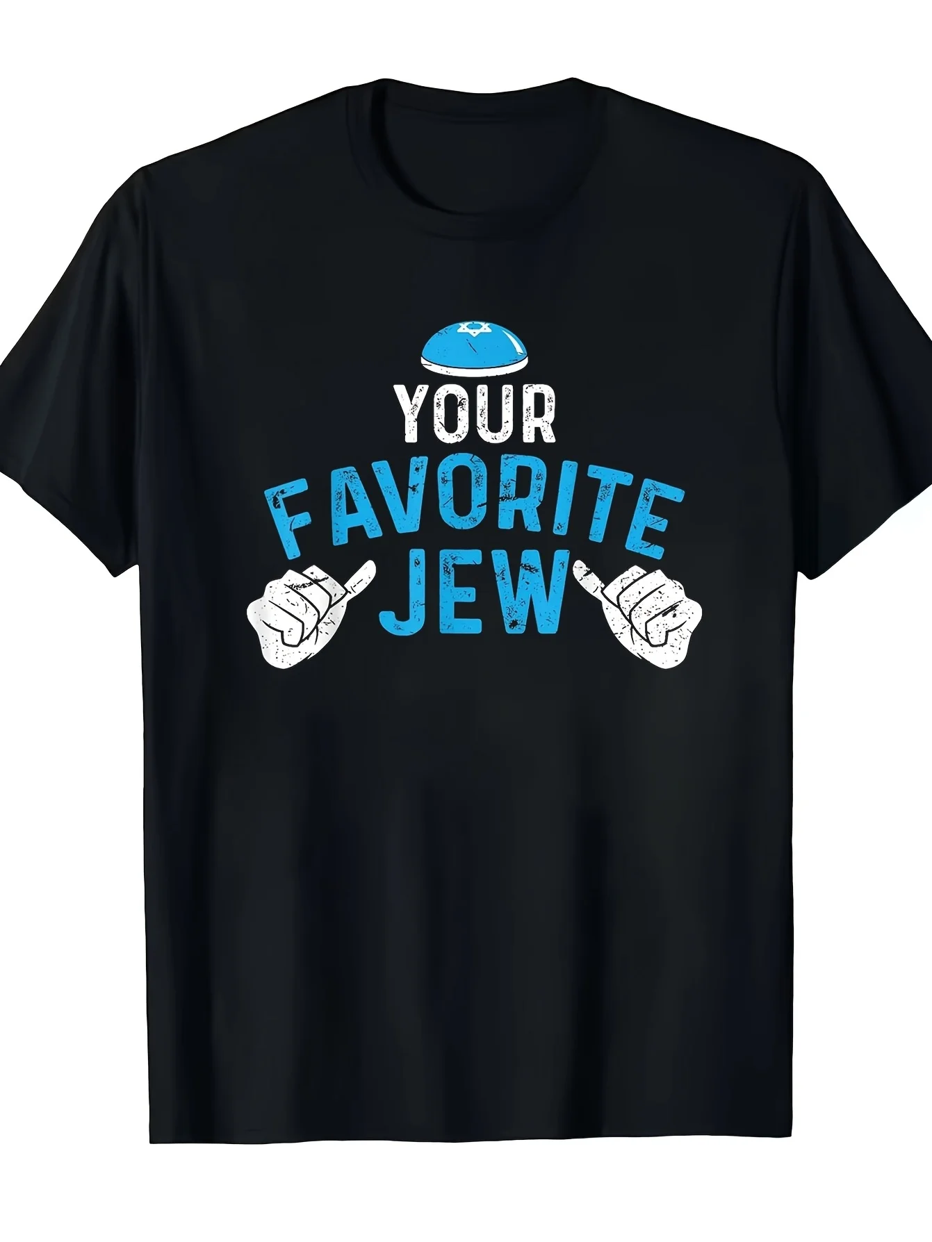 Funny Your Favorite Jew T-Shirt Unisex Summer Short Sleeve Printed Pure, Humorous Clothing, Casual Wear, Mid-Fashion, Graphic T-Shirt, Lightweight, Breathable Material, Novelty T-Shirt, Funny Pattern T-Shirt, Summer Wardrobe