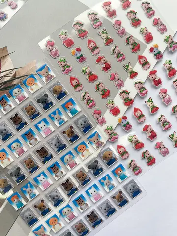 Cartoon Cute Senbel Family Nail Stickers Diy Stationery Journal Planner Stickers Scrapbook Notebook Decoration Stickers Gift