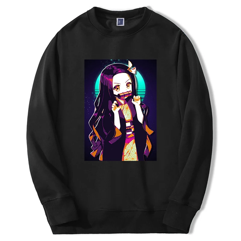 Demon Slayer Anime Hoodies Men/women Nezuko Manga Kimetsu No Yaiba Graphic Sweatshirt Crewneck New Loose Harajuku Sudaderas