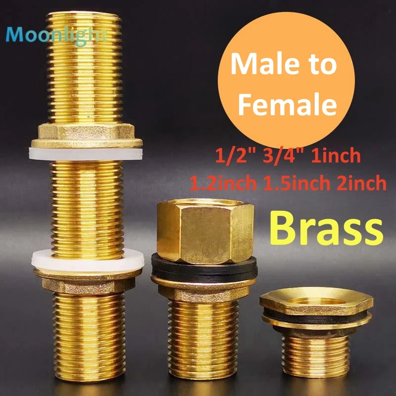 

1pcs Copper Water Tank Connector 1/2" 3/4" 1inch 1.5inch 2inch BSP Male Brass Pipe Single Loose Key Swivel Fittings Nut Jointer