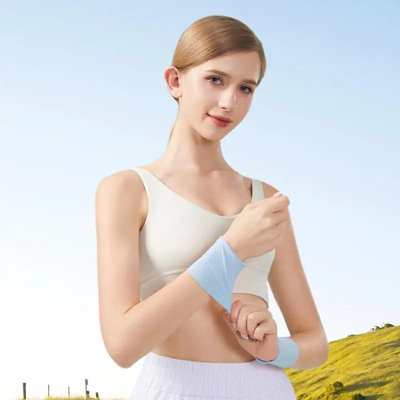

Cold Arm Shaper Wristband Ice Silk Sports Wrist Brace Moisture Absorption Heat Remove Ice Wristband for Yoga Fitness Football