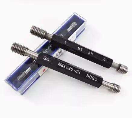 Plug Gauge,Go and No Go,Metric Thread ,6H Standard,Check Tolerances Measurement Tool, Test Tool M1.0 to M20 6H