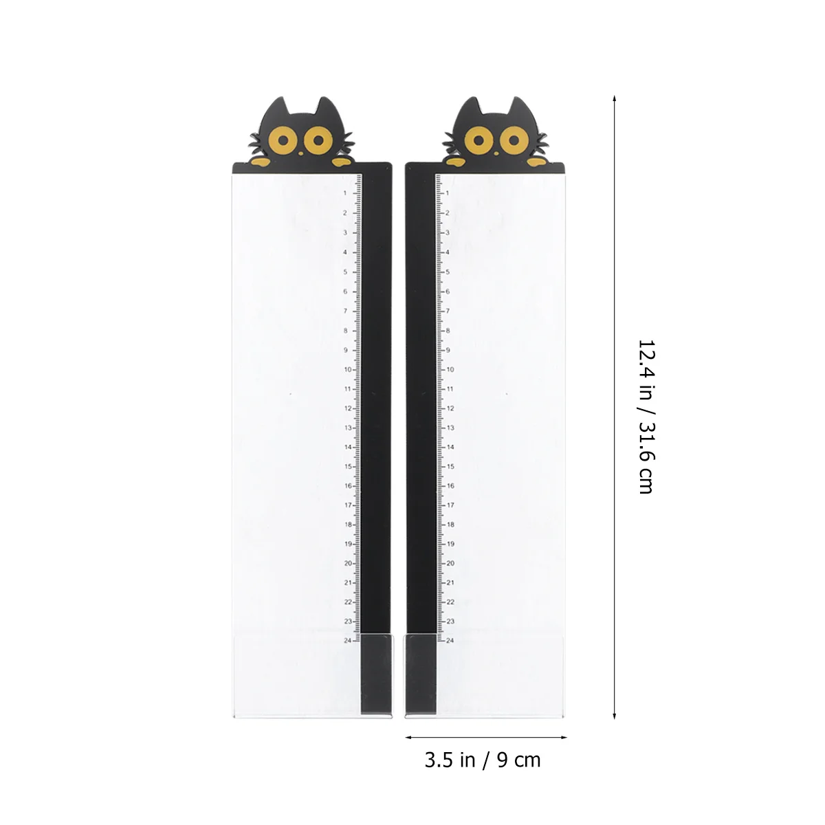 2pcs Acrylic Computer Monitor Side Panel Multifunction Memo Pad Message Board Holder Ruler Design Desk Organizer