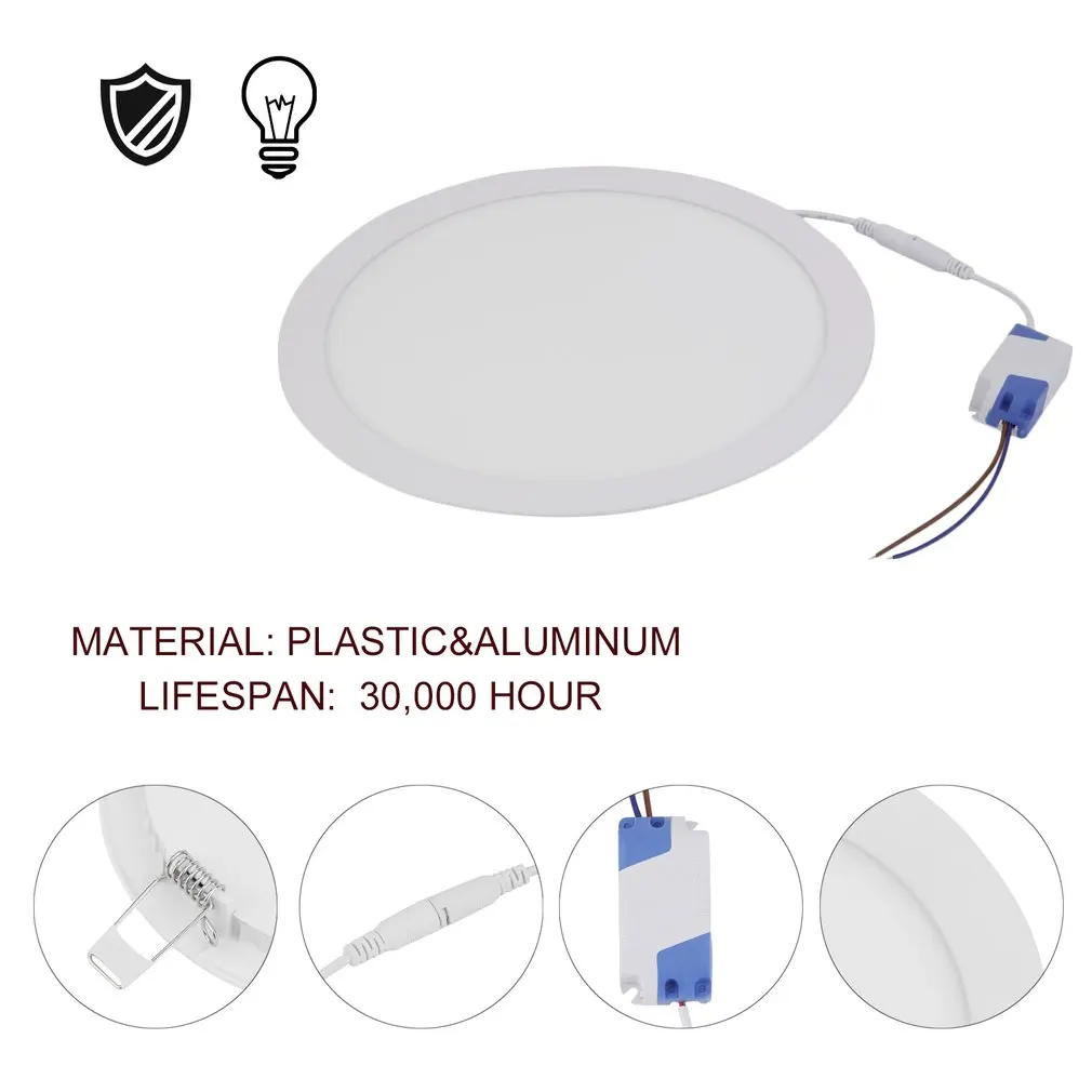 300MM LED Ceiling Recessed Light Household LED Flat Lamp 10 PCS 85-265V 24W Downlight 3000K 5000K 6500K Home Lamp