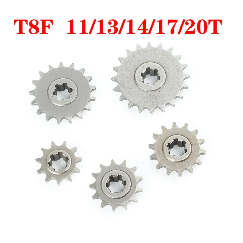 Roda dentada dianteira original da caixa de velocidades da motocicleta t8f 11t 13t 14t 17t 20t roda dentada pequena adequada para 47cc 49cc minimoto