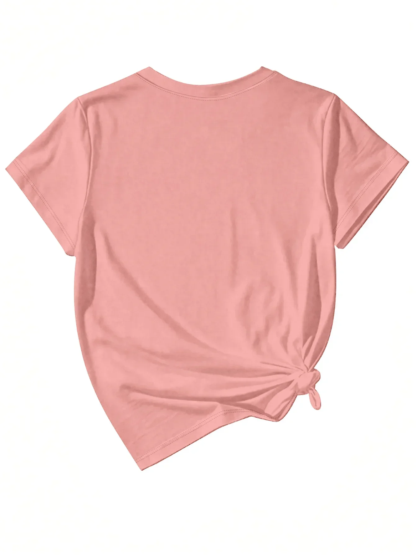 プラスサイズ レディース ブラッシュピンク 半袖Tシャツ、スタイリッシュな馬の頭グラフィックプリント、トレンディでシックなカジュアルトップ