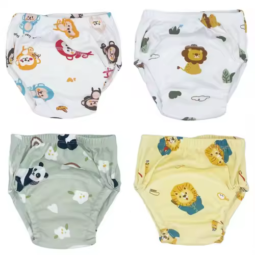 4PCS Baby Waterproof Diapers Pee Shorts Underwears Reusable Soft Ecological Cotton Toddler Potty Training Pants For Boys Girls - Image 13