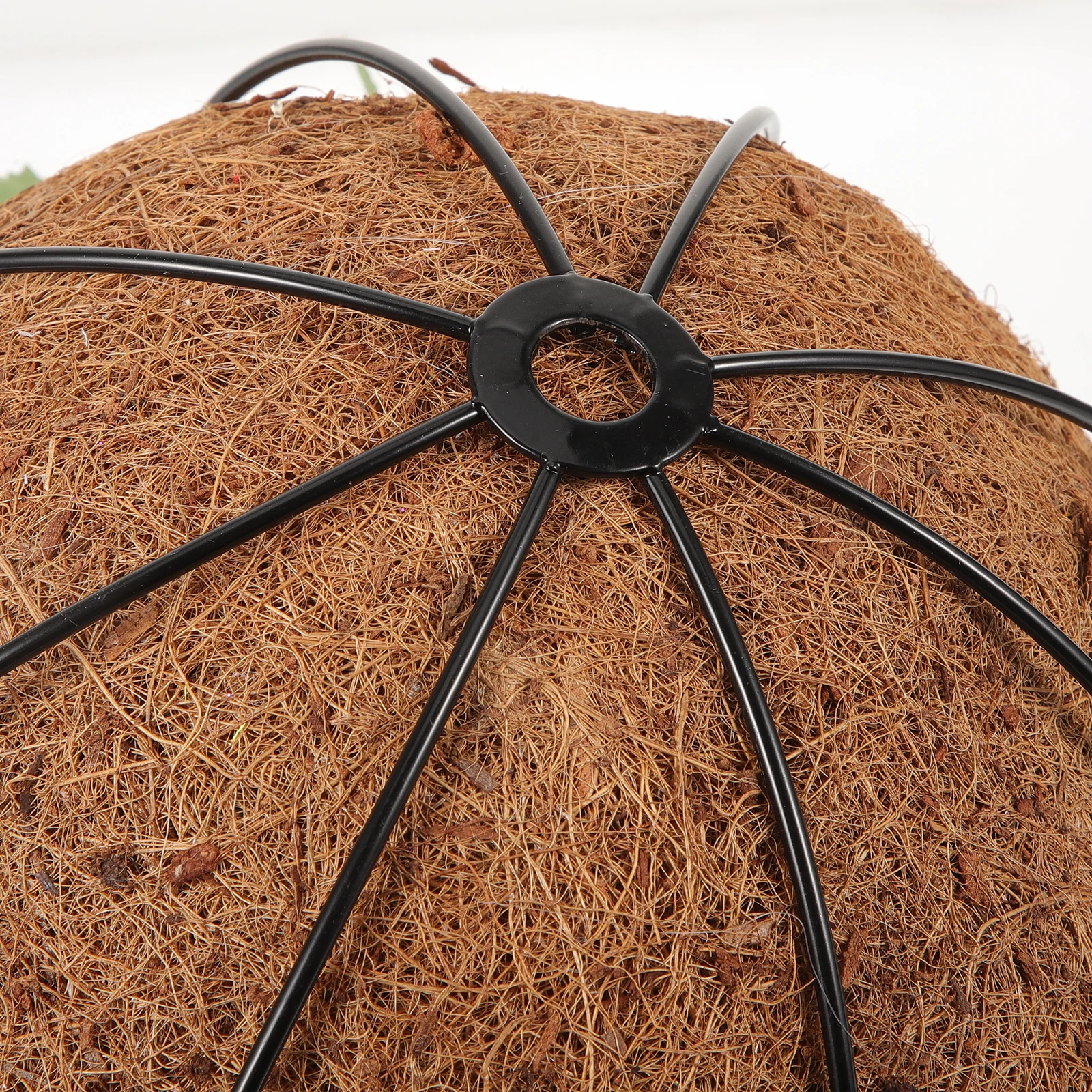 

Coconut Palm Hanging Basket With Artificial Flowers For Garden Balcony Indoor Outdoor Decor Hanging Flower Basket