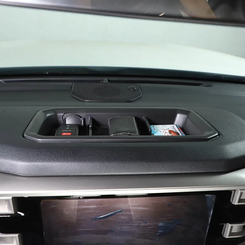 For 2022 Toyota Tundra Dashboard Storage Box Storage Tray Car Interior Accessories High Quality ABS Production Black 1 Pack