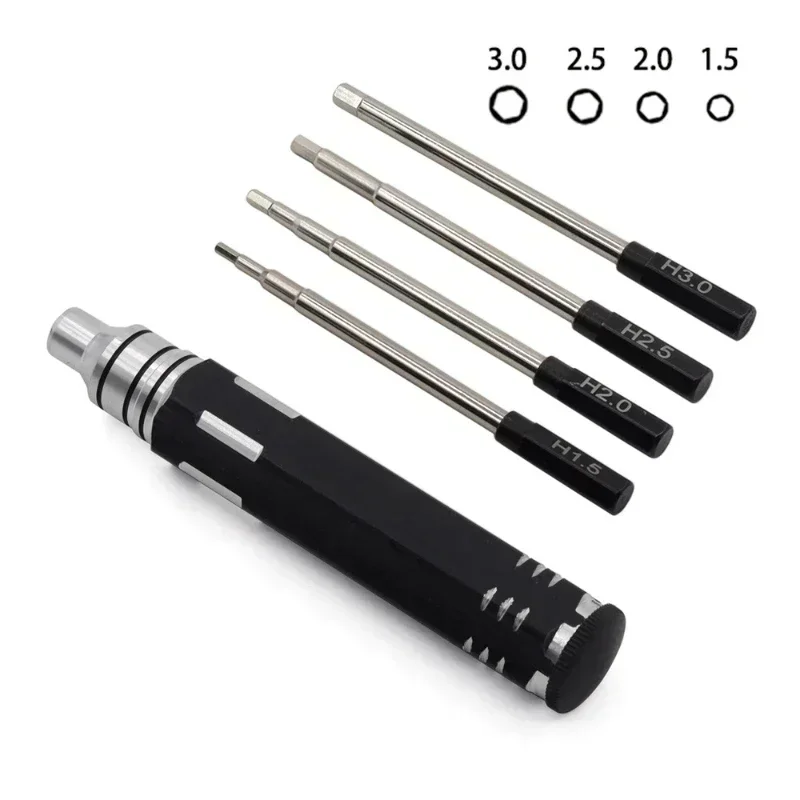 4 in 1 Precisie Hex Schroevendraaier Wrench Tool Kits 1.5/2.0/2.5/3.0mm Hex schroevendraaier Bit Voor Drone RC Quadcopter Auto Reparatie