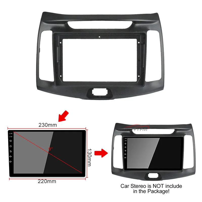 9 inch Car Fascia For HYUNDAI Elantra 2010-2014 Stereo Dash Mount Installation Fitting Adaptor Panel Double Din Car DVD frame
