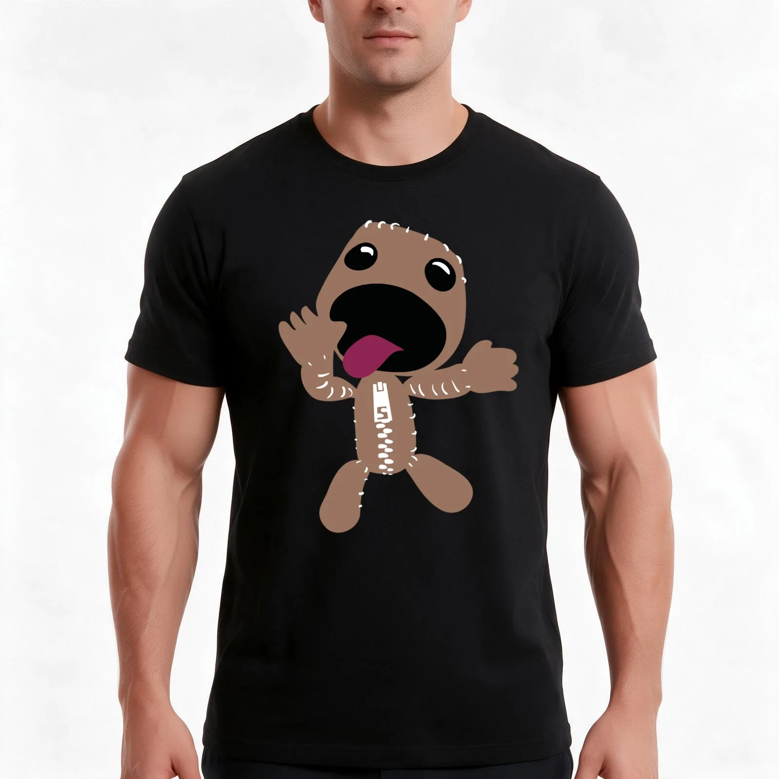 Little Big Planet Sackboy T-Shirt, Summer Casual Cotton Tee, Oversized Streetwear Tops, Vintage Graphic Print, Unisex Men Women