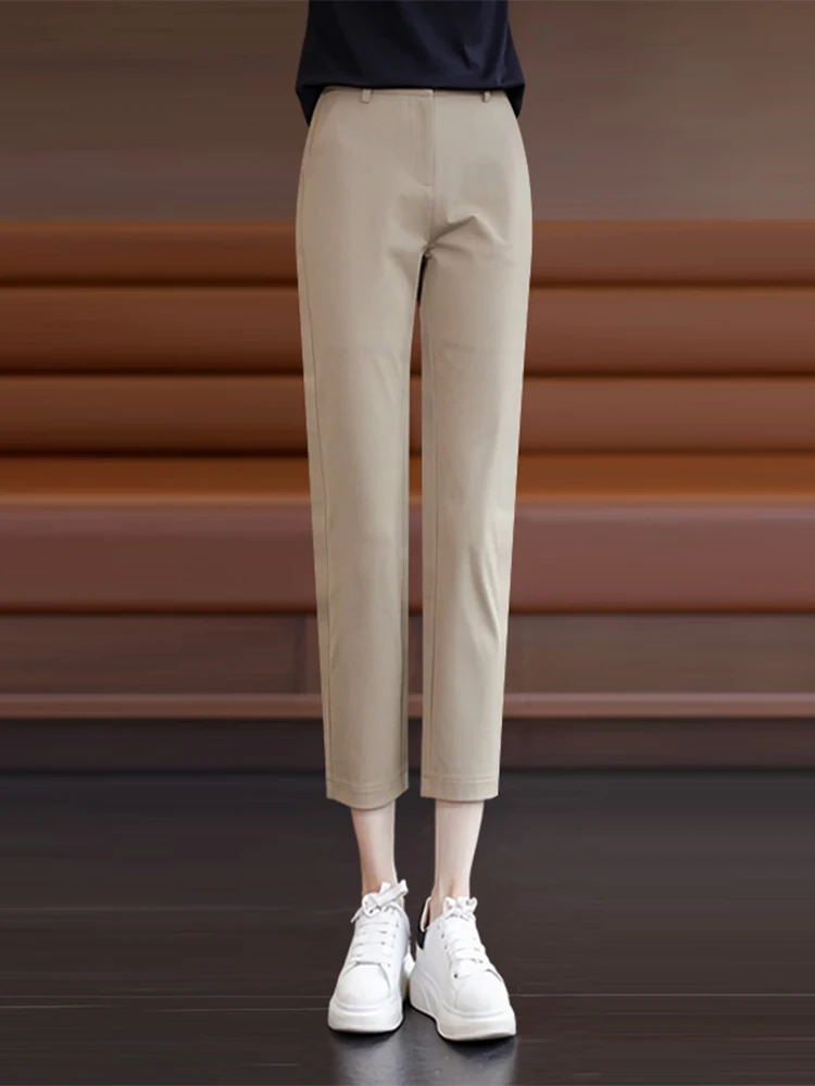 

Slimming High Waist Straight Leg Pants Women's Summer Thin New Style 2025 Casual Nine-Five Trousers Small Size Pants