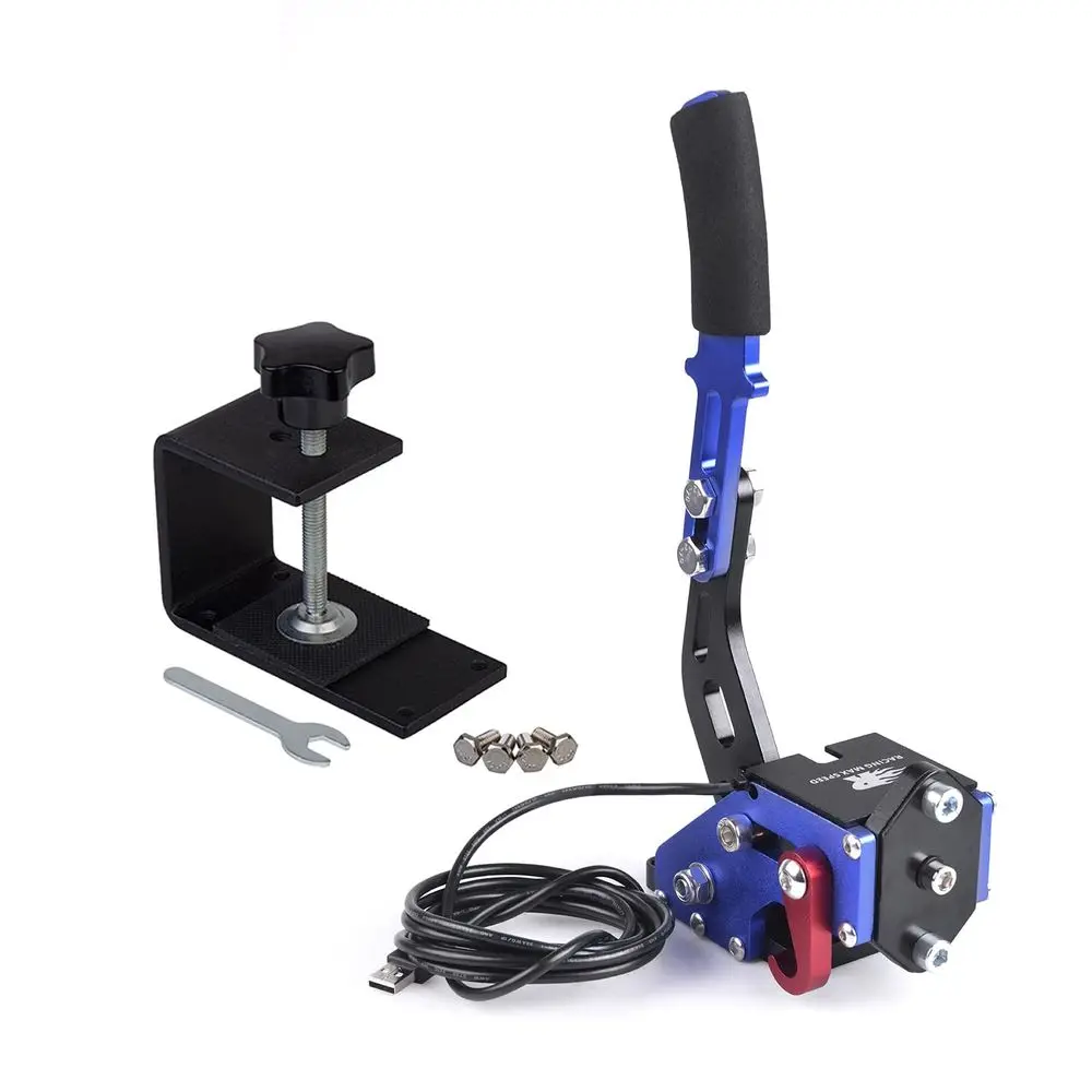 

USB Handbrake for PC Racing Games - Compatible with G27, G29, G920, G923, T500, T300 - Simulate Linear Handbrake with ixing Clip