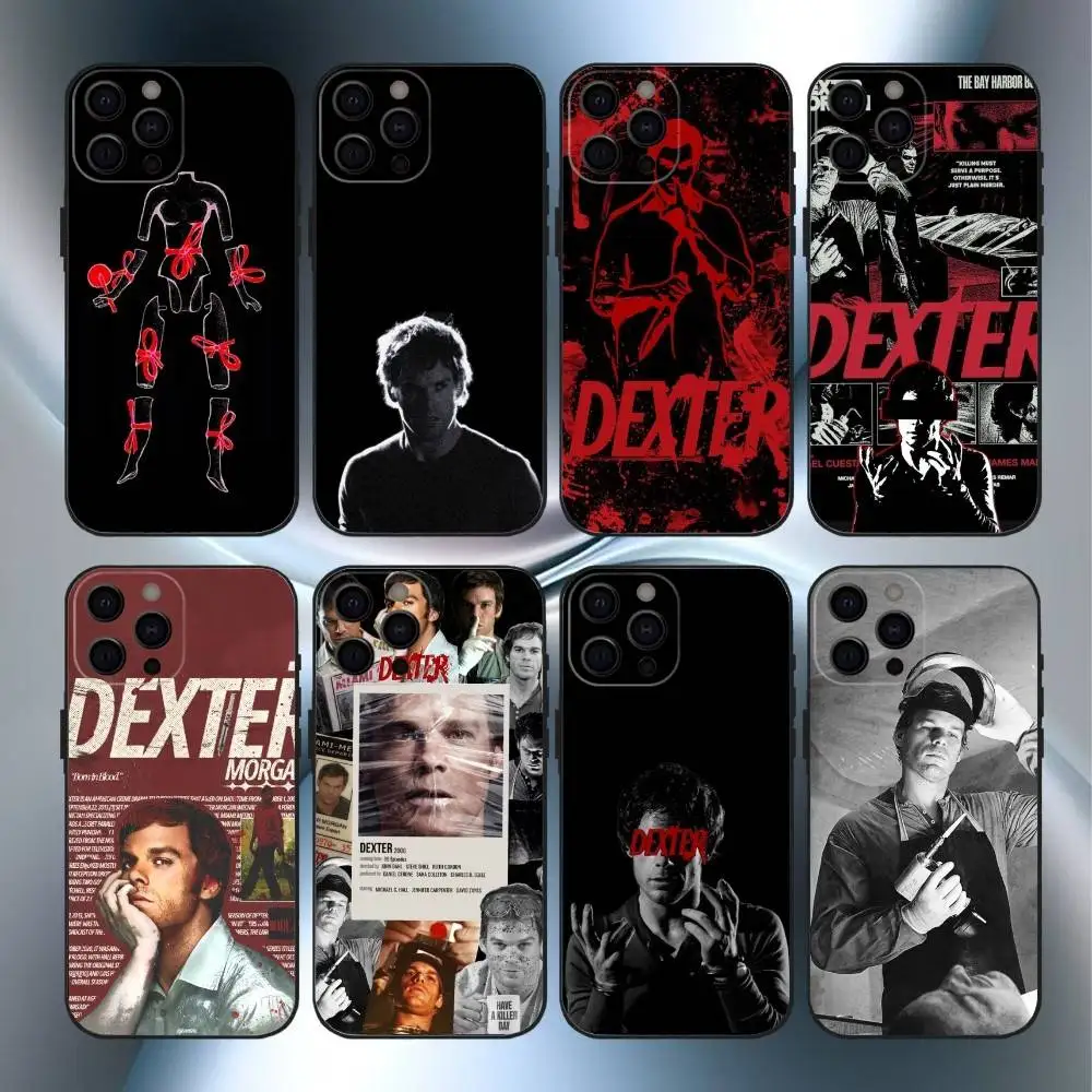 

Dexter M-Morgan Phone Case For iPhone17,16,15,14,13,12,11 Plus,Pro Max Soft Black Cover