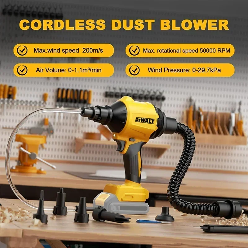 

Беспроводной вентилятор Dewalt, бесщеточный пылесборник, электрический пылесборник, ручной вентилятор для Dewalt, аккумулятор 20 В