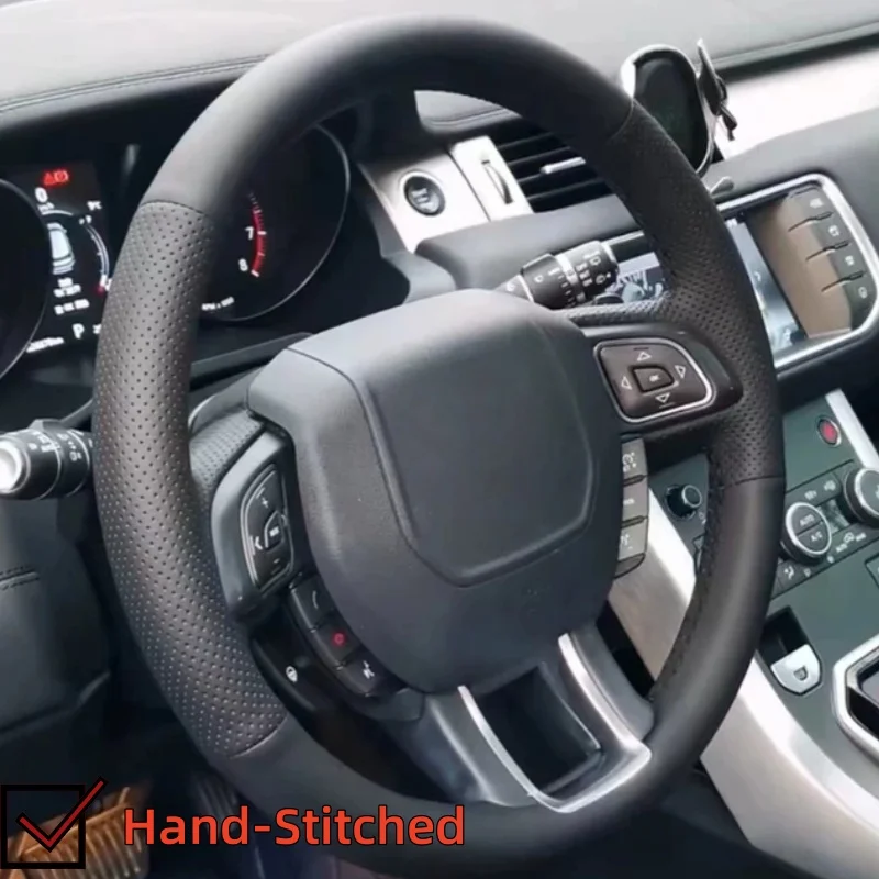 

Custom Hand Sewing Microfibe Leather Car Steering Wheel Cover For Land Rover Range Rover Evoque Coupe Convertible 2011-2019