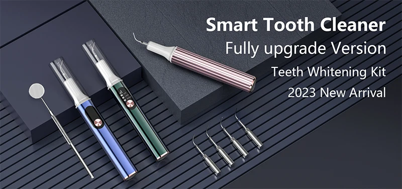 New Design 3 Modes Ultrasonic Tooth Whitening Kits Tooth Cleaner Tartar Calculus Remove Dental Scaler Teeth Cleaner