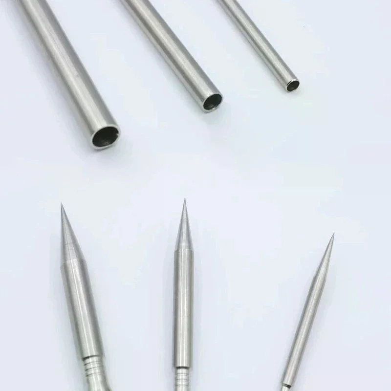 1Pc 304 Stainless Steel Cow Nose Piercing Needle Cow Nose Threading Tool Bull Nose Ring Puncher For Farm