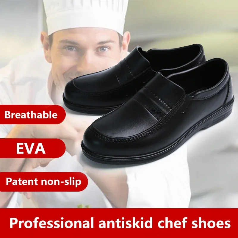 High Quality Kitchen Chef Shoes For Men Breathable Antiskid Oil-Proof Cook Work Shoes Leisure Flats Kitchen Shoes Size 39-44