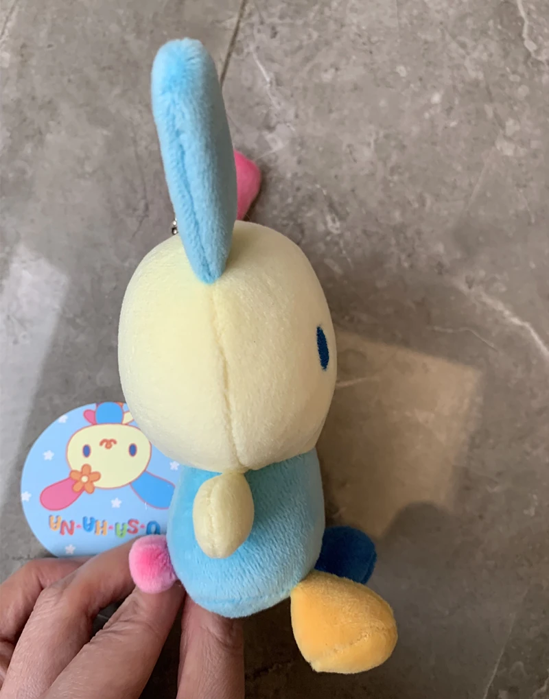 Usahana chaveiro de pelúcia 13cm mascote coelho kawaii bonito feminino saco chaveiros bola corrente meninas brinquedos