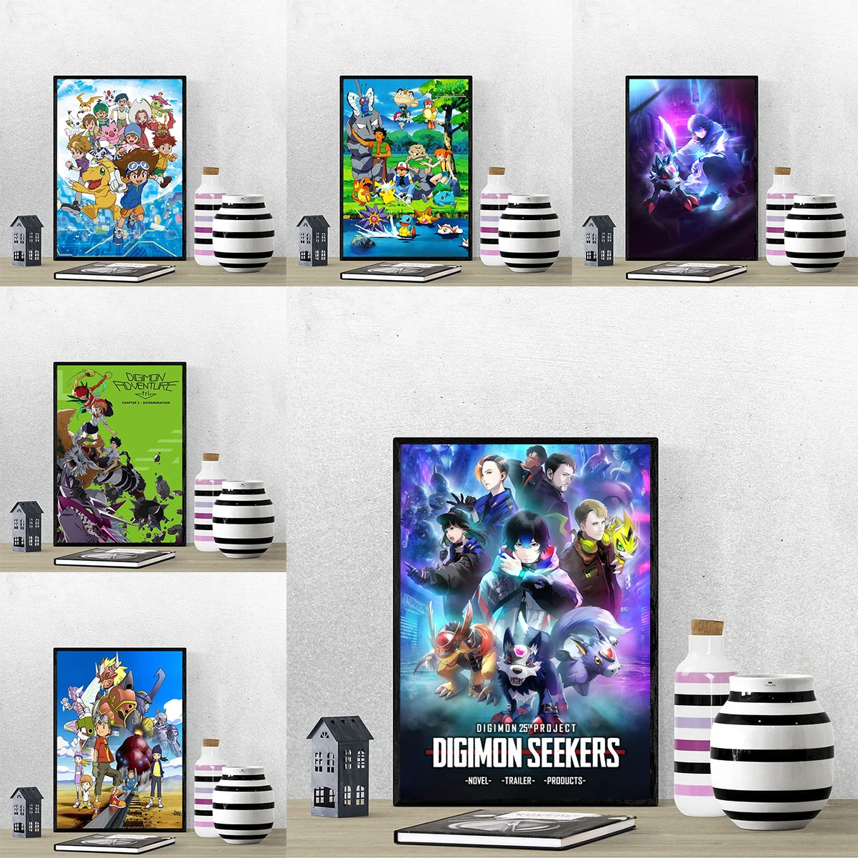 Digimon Anime Canvas Poster Tableau Decoration Mural Home Decorations Posters for Wall Decor Painting Decorative Paintings Room