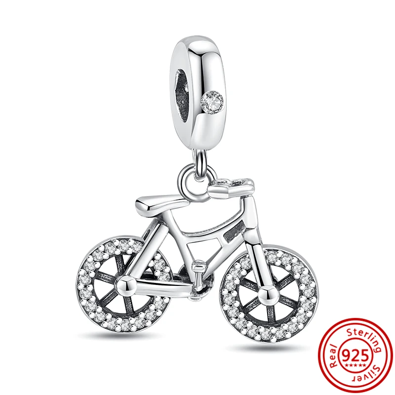 Fit Originele Pandora Bedels Armbanden Vrouwen Sieraden Nieuwe Fiets Trein Eendenblad Voetbal Engel Moeder 925 Sterling Zilver Diy Kralen