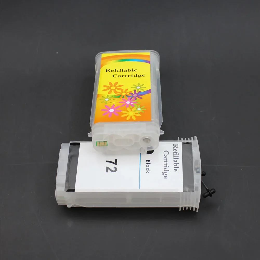 130mlx6pcs For HP72 Refillable Ink Cartridge For HP Designjet T610 T770 T790 T1100 T1120 T1200 T1300 Printer With ARC Chip